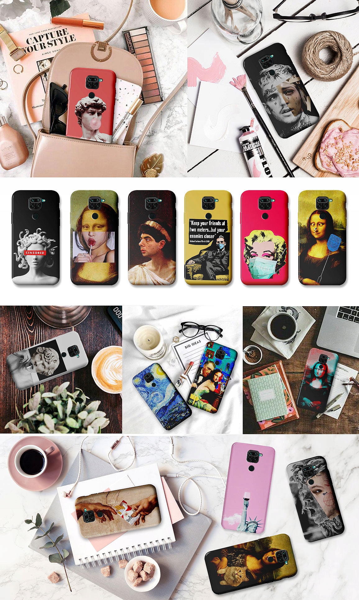 PIĘKNE ETUI DO XIAOMI REDMI NOTE 9 WZORY JAKOŚĆ Dedykowany model Redmi Note 9