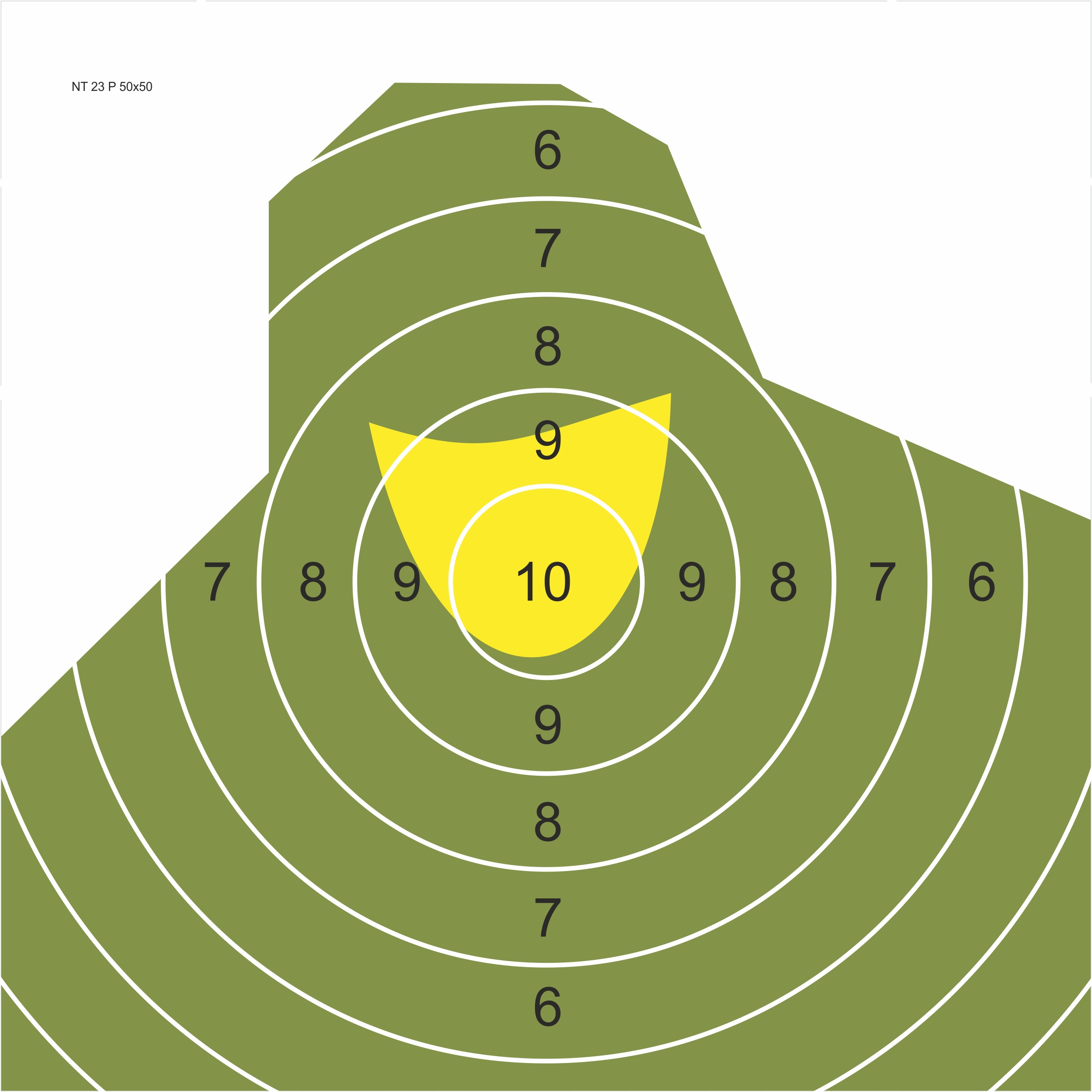 Tarcze strzeleckie NT23P żołnierz 50x50 cm tarcza 100szt