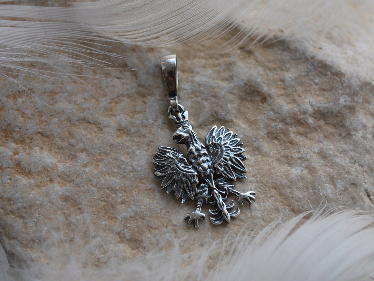 pr.925 SREBRO ZAWIESZKA WISIOR ORZEŁ GODŁO POLSKI Marka Inna marka