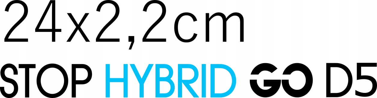 Naklejka Stop Hybrid Go D5 24x2,2cm