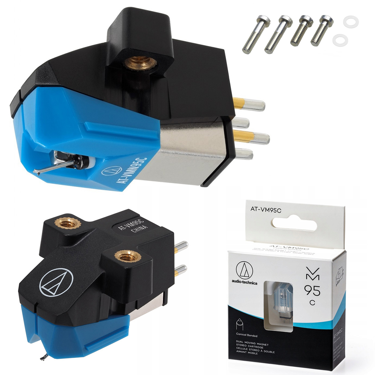Audio-Technica AT-VM95C Gramofonová Vložka VM Dual Magnet Modrá