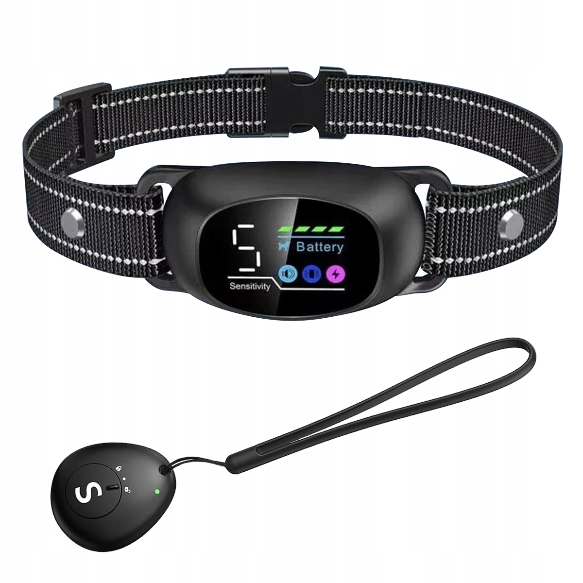 Levně Elektrický Výcvikový Obojek Pro Psa Protištěkací Obojek 2V1