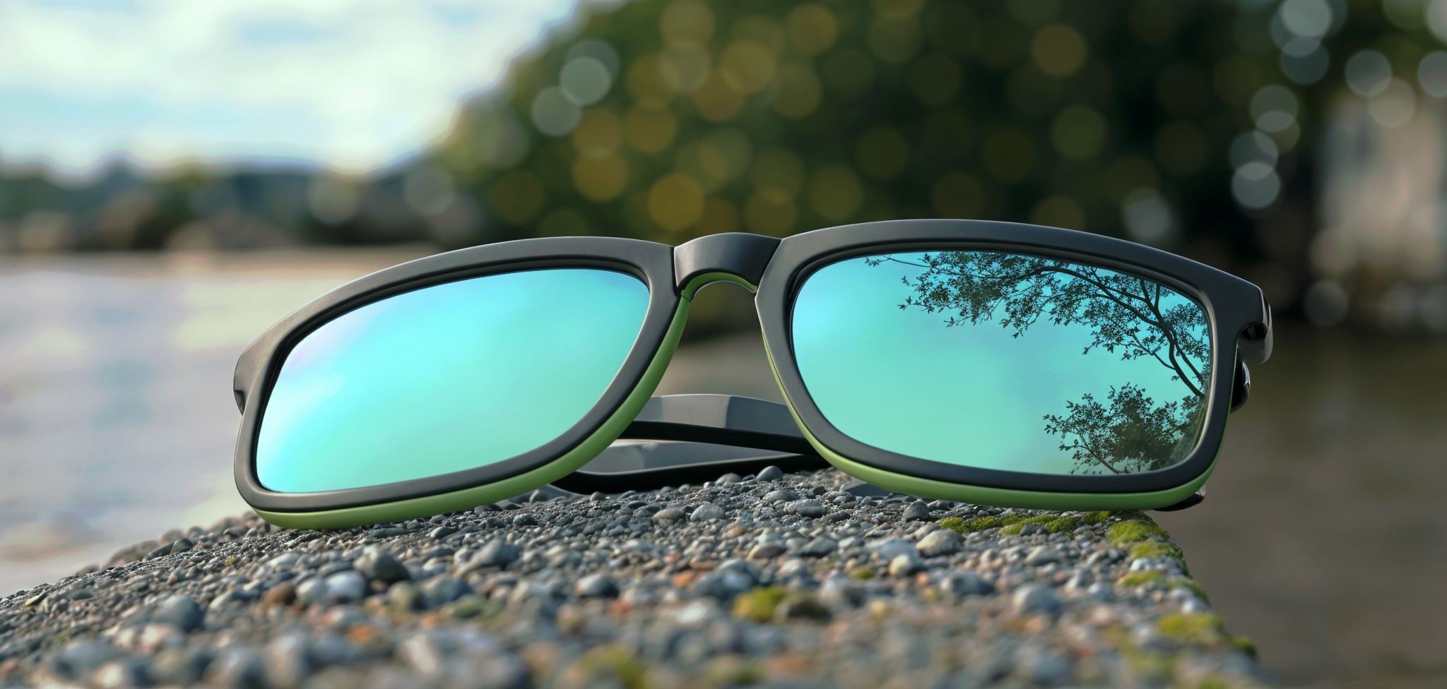 OKULARY PRZECIWSŁONECZNE Z FILTREM Lustrzanki Polaryzacyjne Zielone + Etui Cechy dodatkowe brak zniekształceń obrazu etui w zestawie lustrzanki polaryzacja
