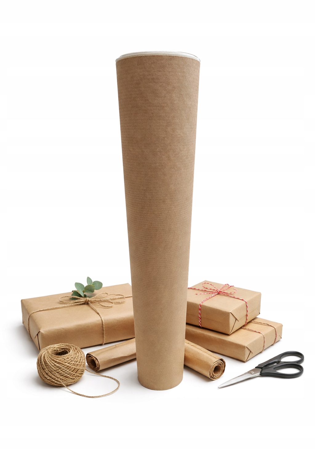 Papier PAKOWY do prezentów PRĄŻKOWANY Kraft 50cm 50m