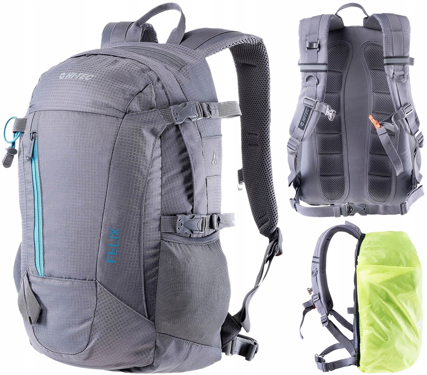 Plecak Turystyczny Trekkingowy Górski Hi-tec Felix 20L Sportowy Z Pokrowcem