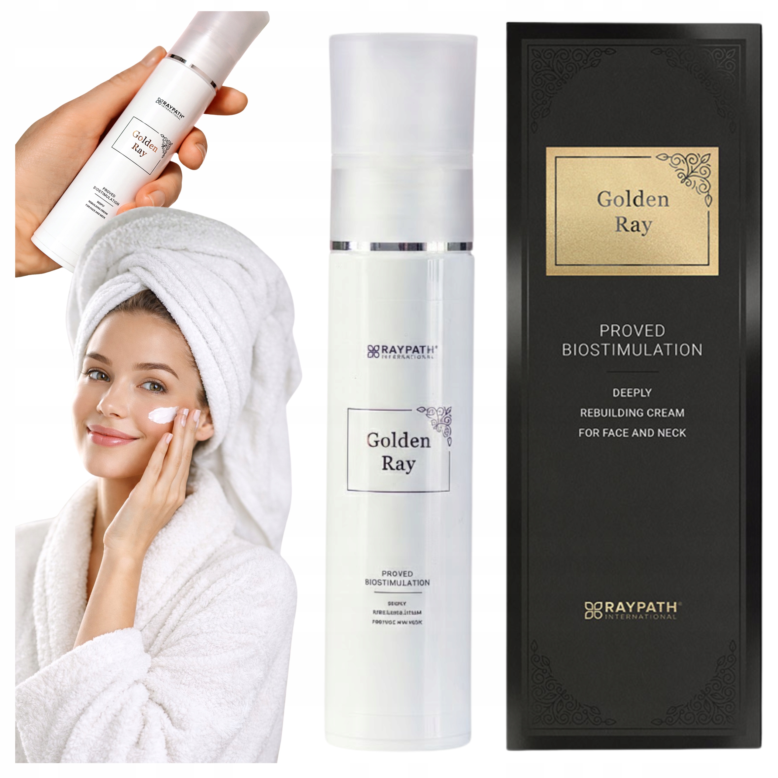 Raypath Hydratační krém na obličej 50 ml pro muže a ženy Regenerační