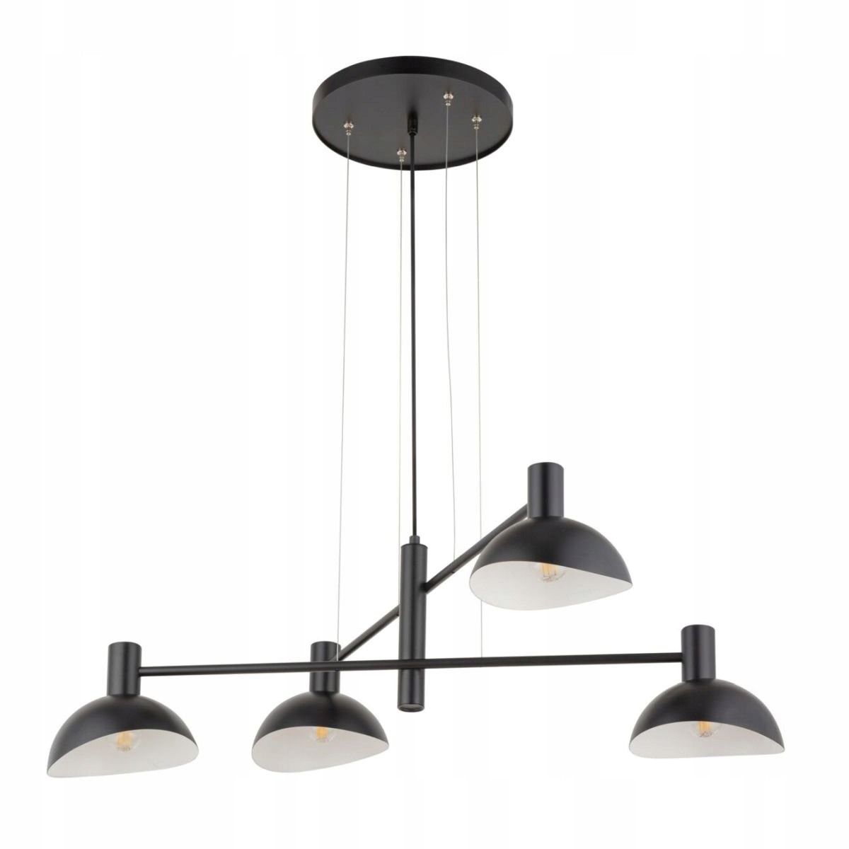 Závěsná lampa Stropní Svítidlo Moderní černá 4xE14 Držák Sigma Lighting 70 cm