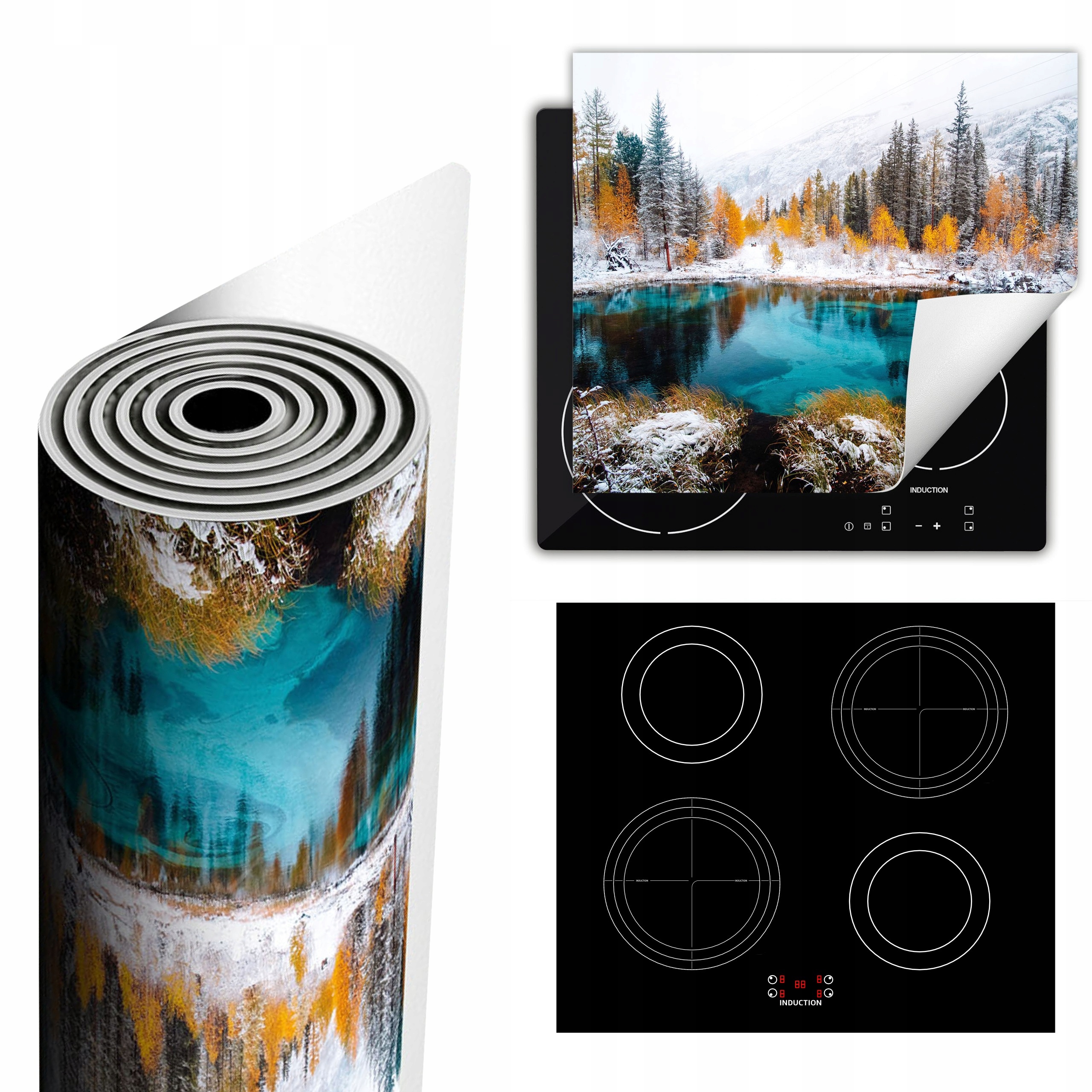 Ochranná Podložka Na Sporák Pro Více Místa 60x52 zima krajina