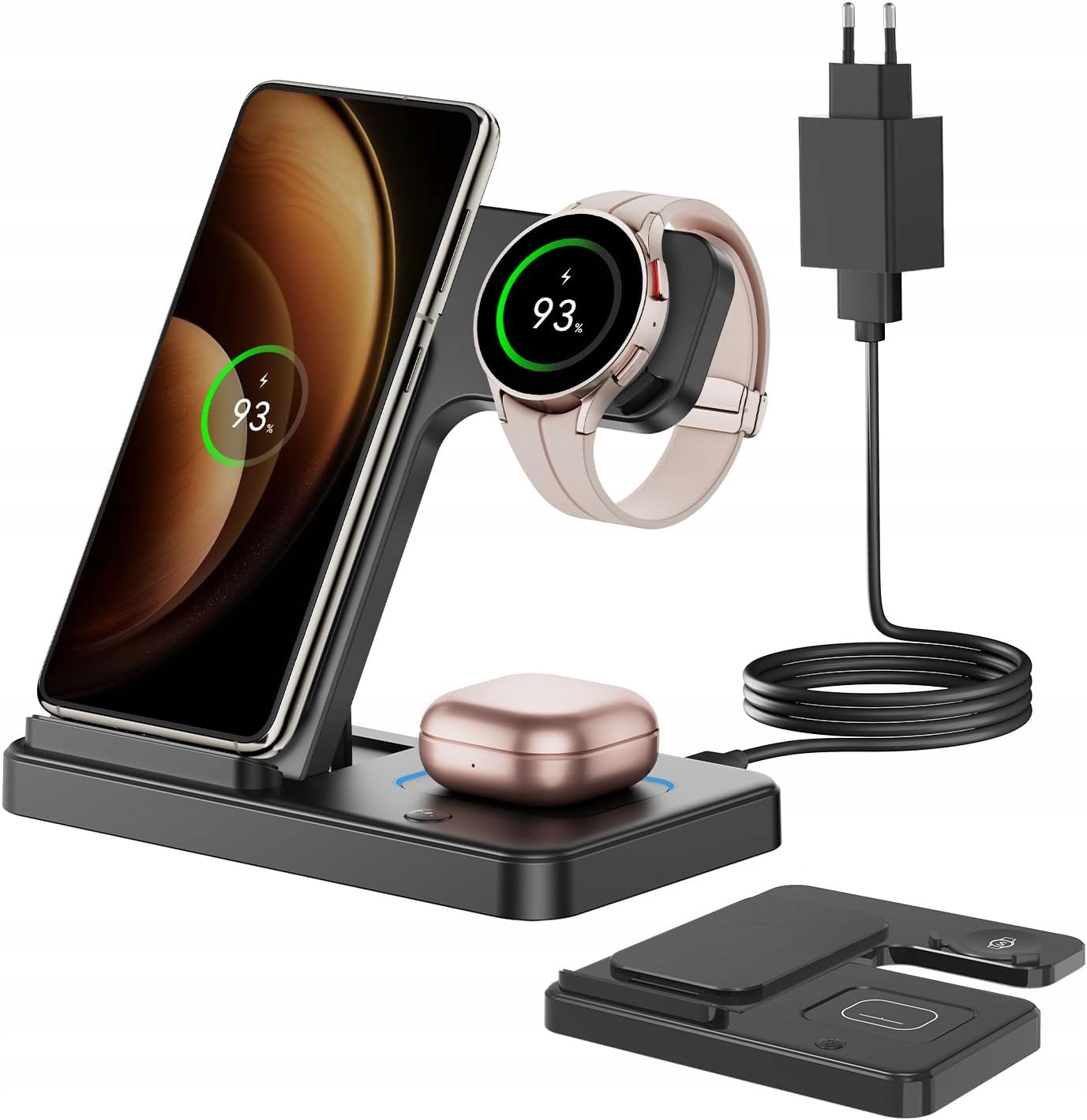 GEEKERA Stacja Ładowania 3w1 Dla Samsung S25 S24 S23 S22 S21 Galaxy Watch — miniatura 8