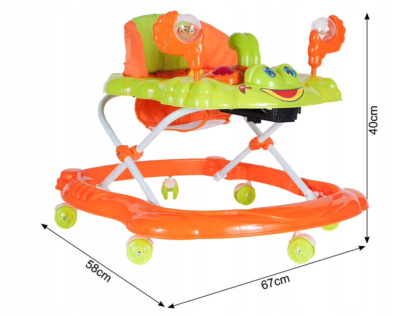 JEŹDZIK CHODZIK DLA DZIECI REGULACJA WYSOKOŚCI Z BLOKADĄ DO NAUKI CHODZENIA EAN (GTIN) 5901924212973