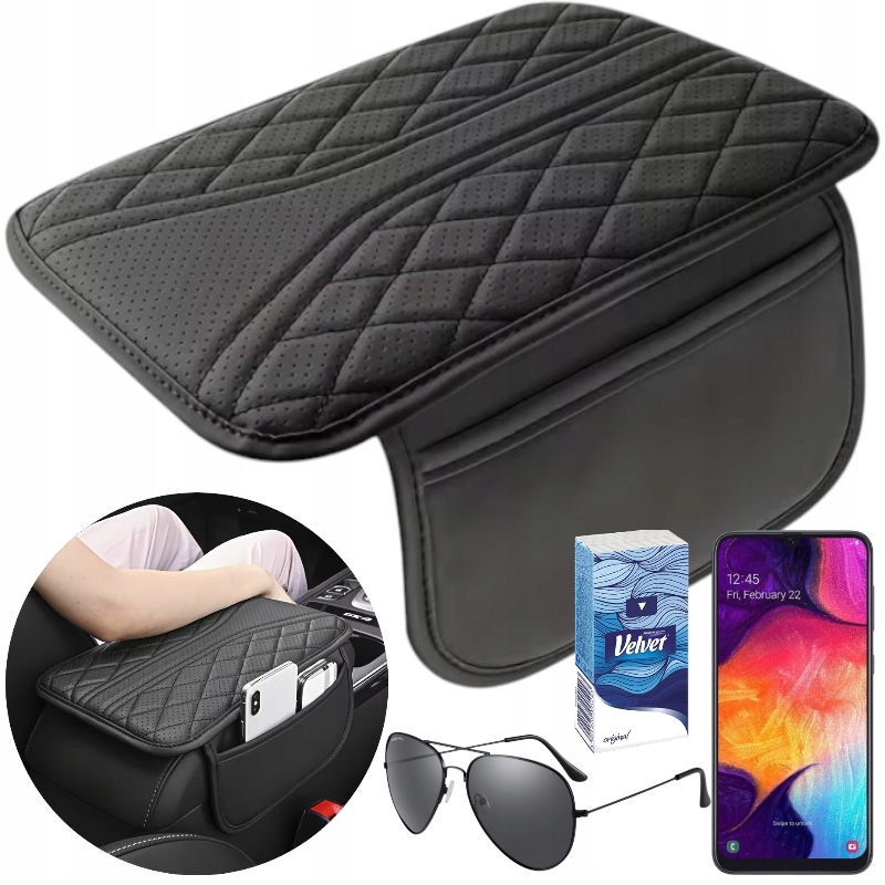 Organizer Nakładka Na Podłokietnik Do Auta Kieszeń Na Telefon Chusteczki