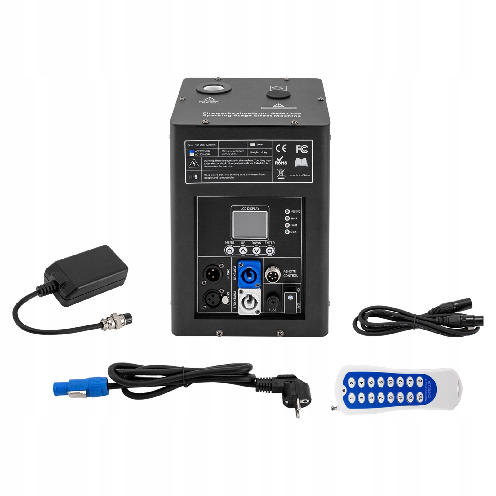 POTRÓJNA SCENICZNA WYRZUTNIA OGNIA PRO 3 KANAŁ DMX