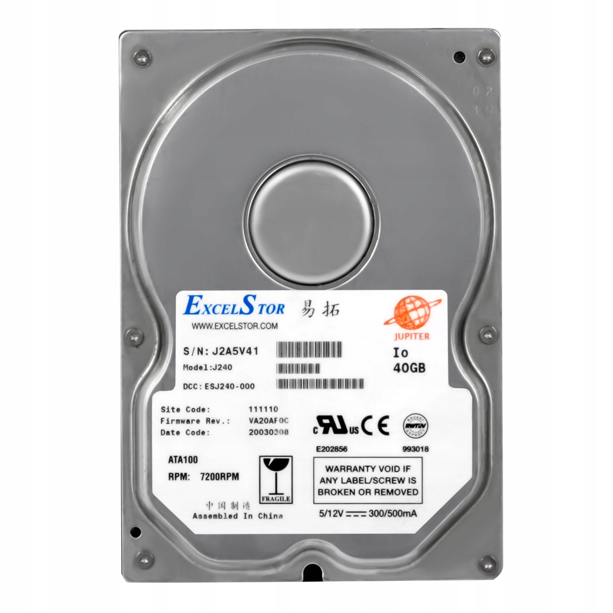 Excelstor Jupiter 40GB 7.2K 2MB Ata 3.5'' J240