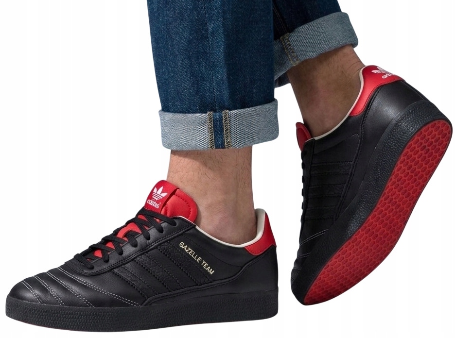 Boty Adidas Gazelle Team Tenisky Retro Kožené Černé