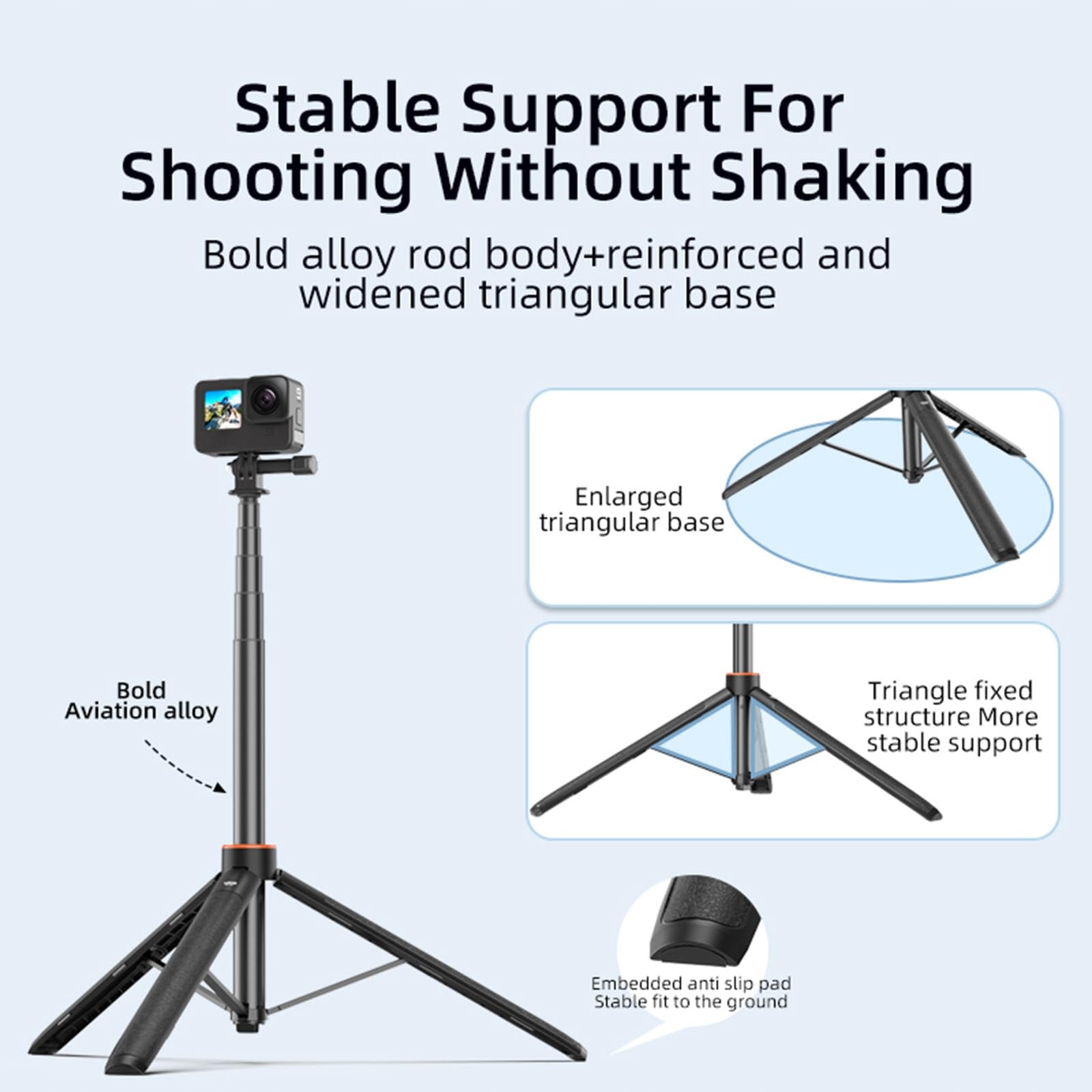 LICHIFIT Selfie Stick Do DJI OSMO POCKET 3 Action 4 Insta360 ONE X3 X2 — miniatura 4