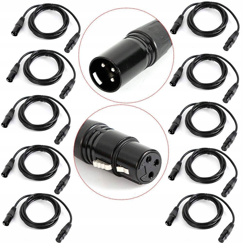 10 x signální kabel Xlr 3-pinový signálový kabel DMX512, kabel DMX