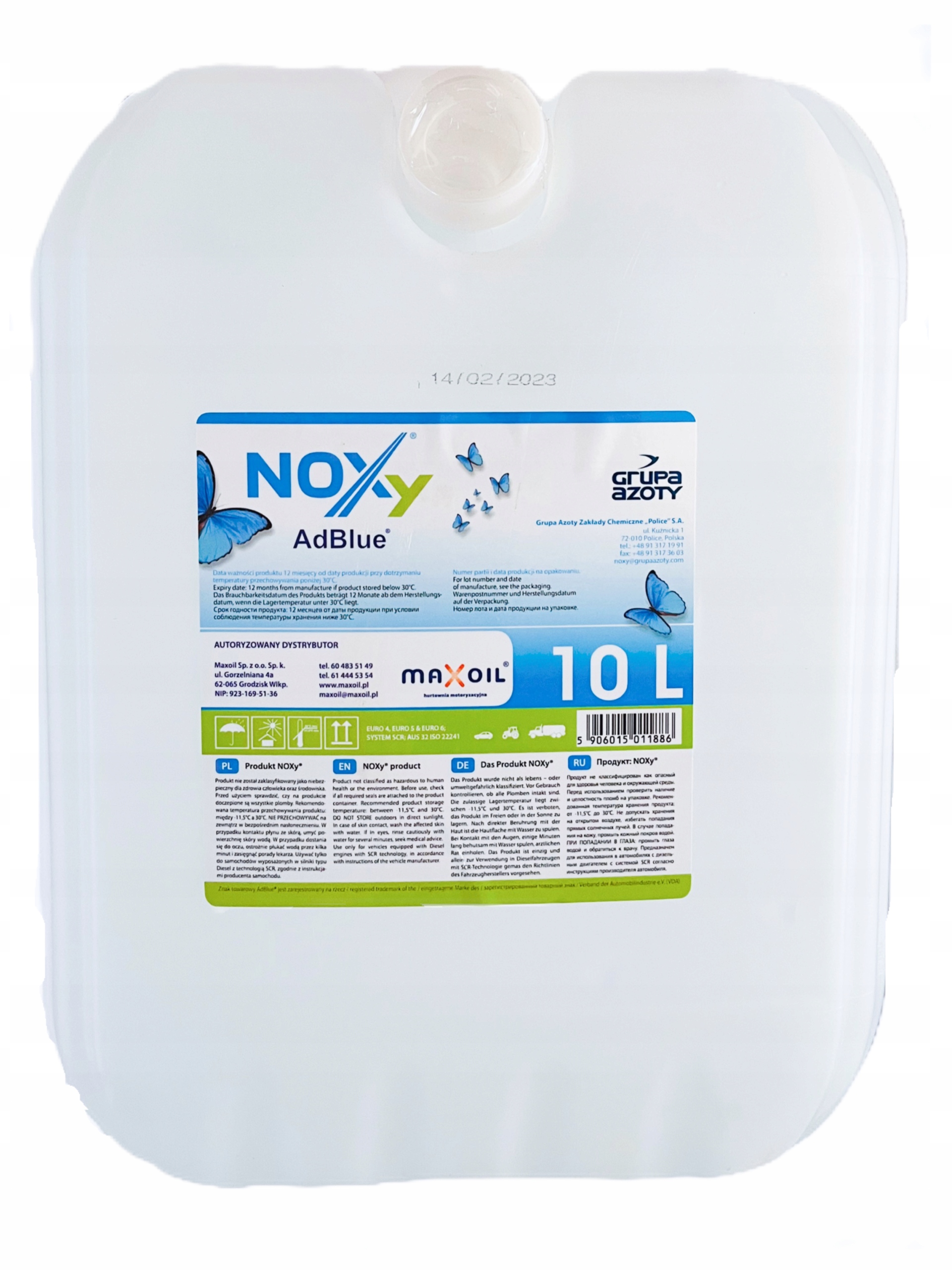 PŁYN KATALITYCZNY DO DIESLA AdBlue Noxy 10L+ Lejek