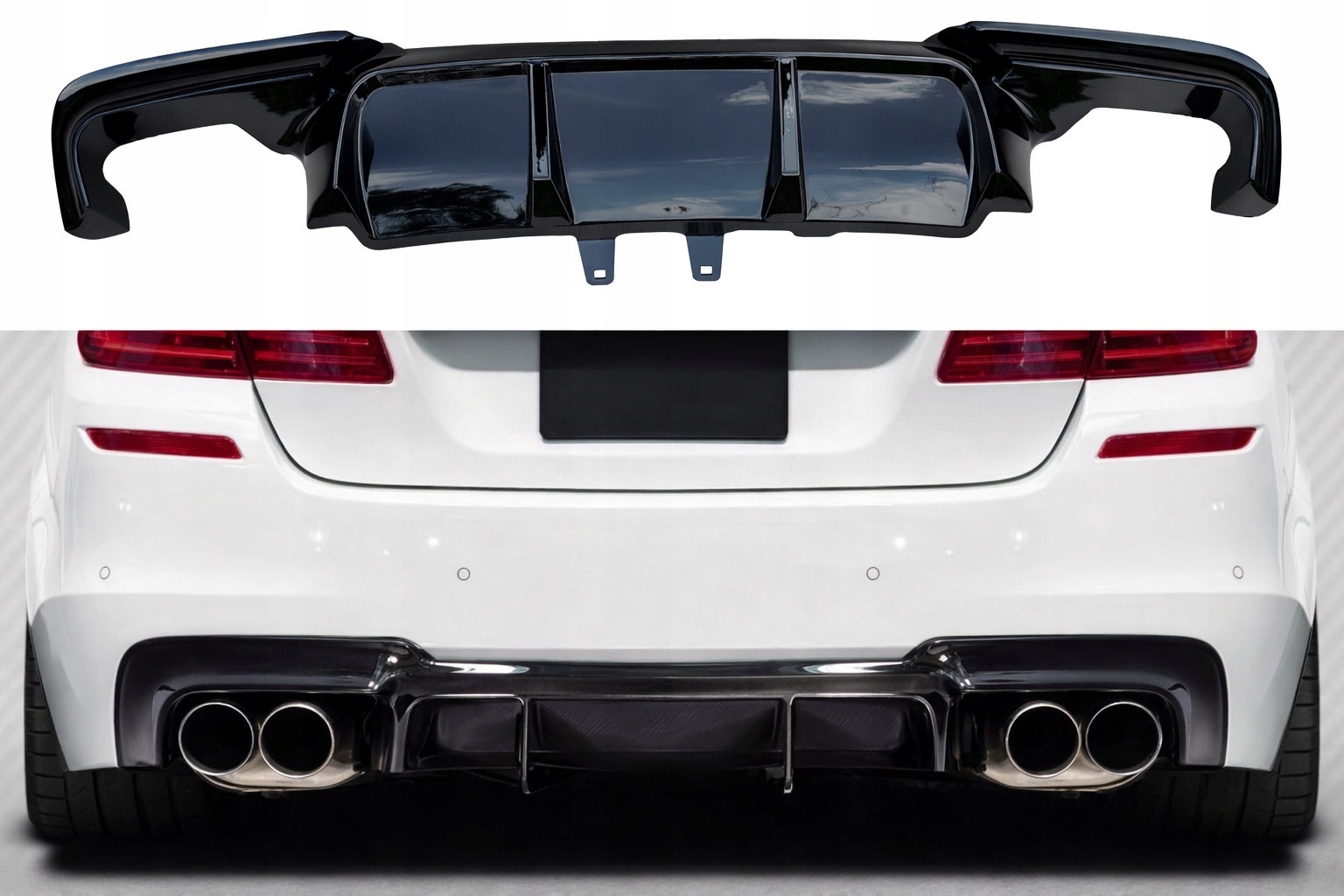 Difuzér zadní krytka černý lesk Bmw F10 F11