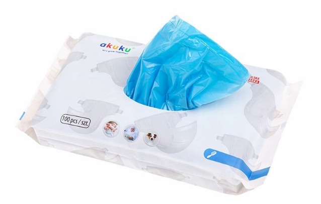 Woreczki na zużyte pieluchy pachnące AKUKU 100 szt. Cechy dodatkowe pachnące