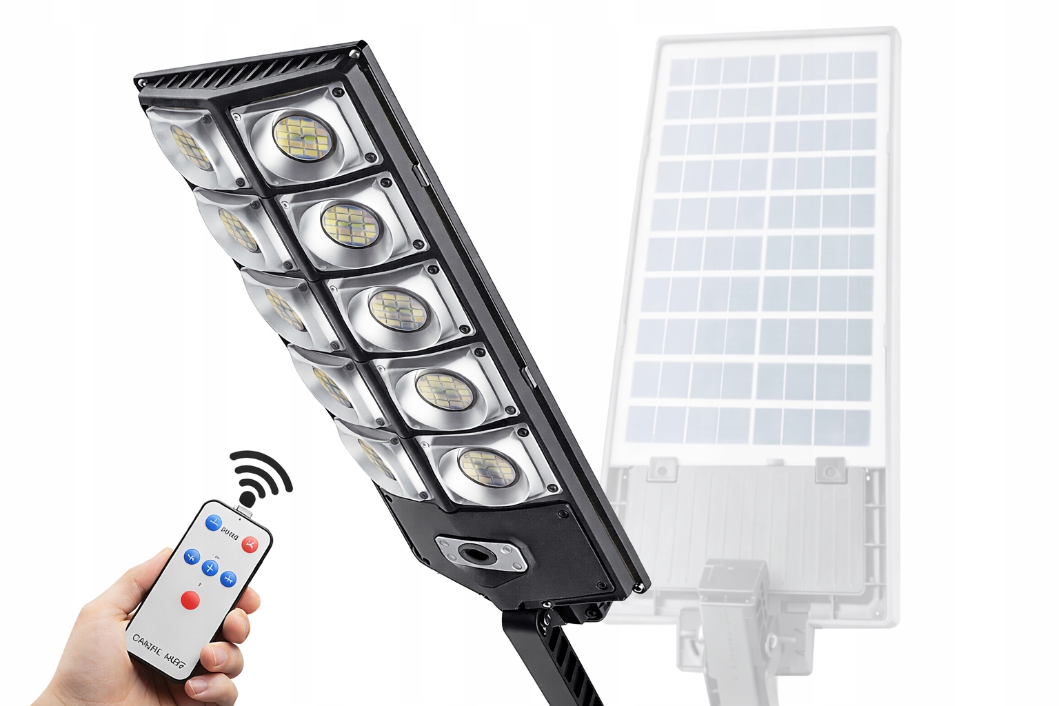 Solární lampa s pohybovým senzorem a dálkovým ovládáním – IP65