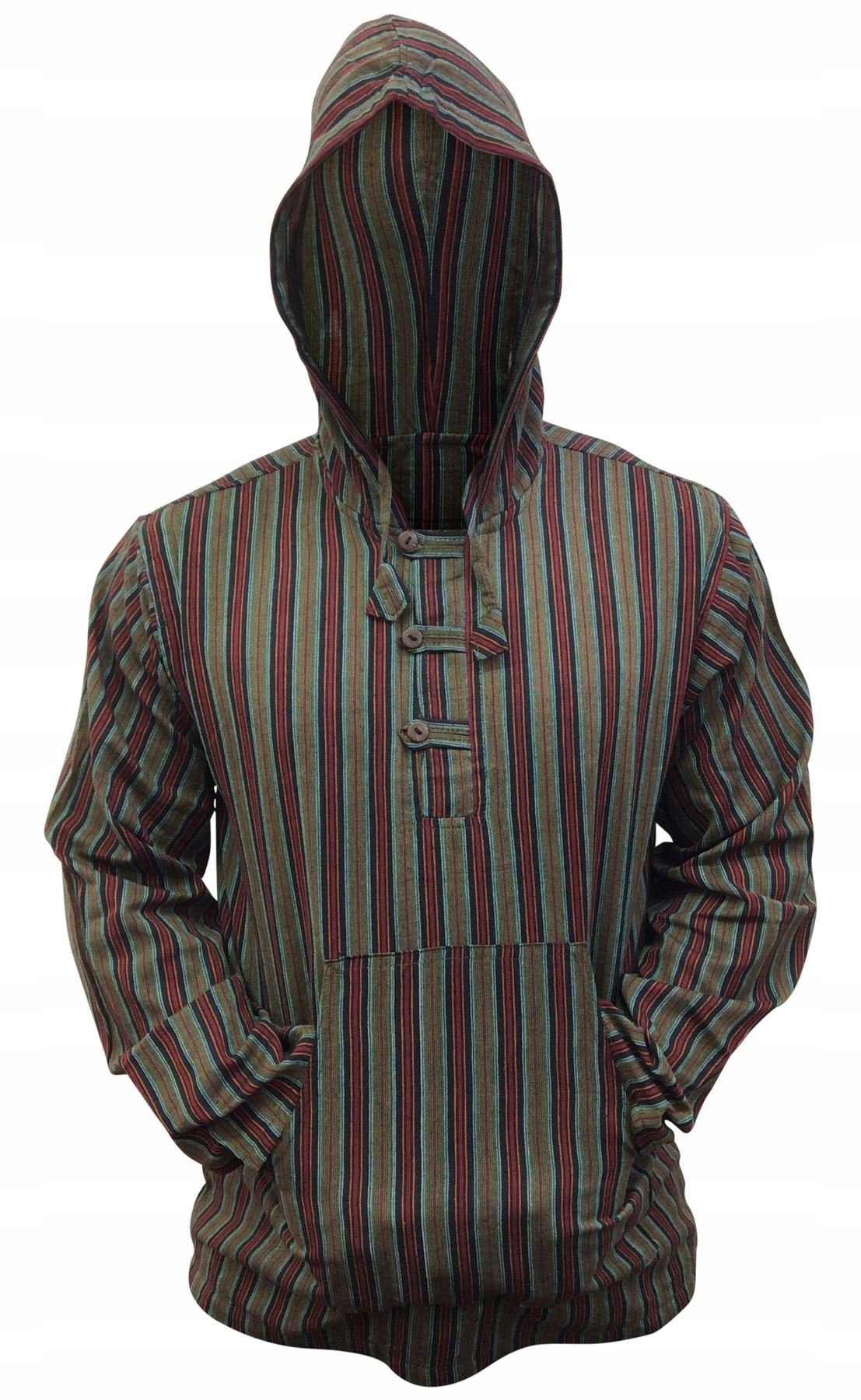 Pánská Mikina s kapucí s kapucí, zelený mix, festivalová, velikost L