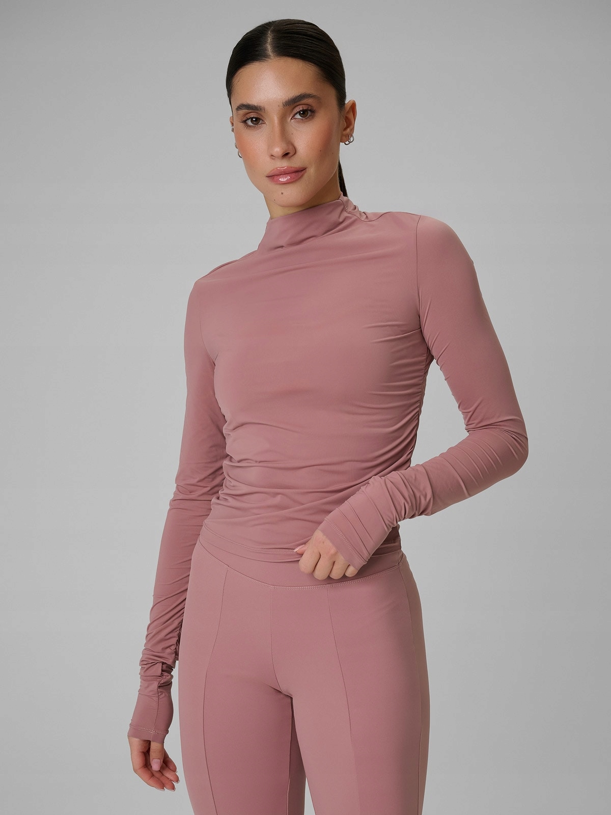 4F Dámský Longsleeve Růžový Slim Rychleschnoucí S