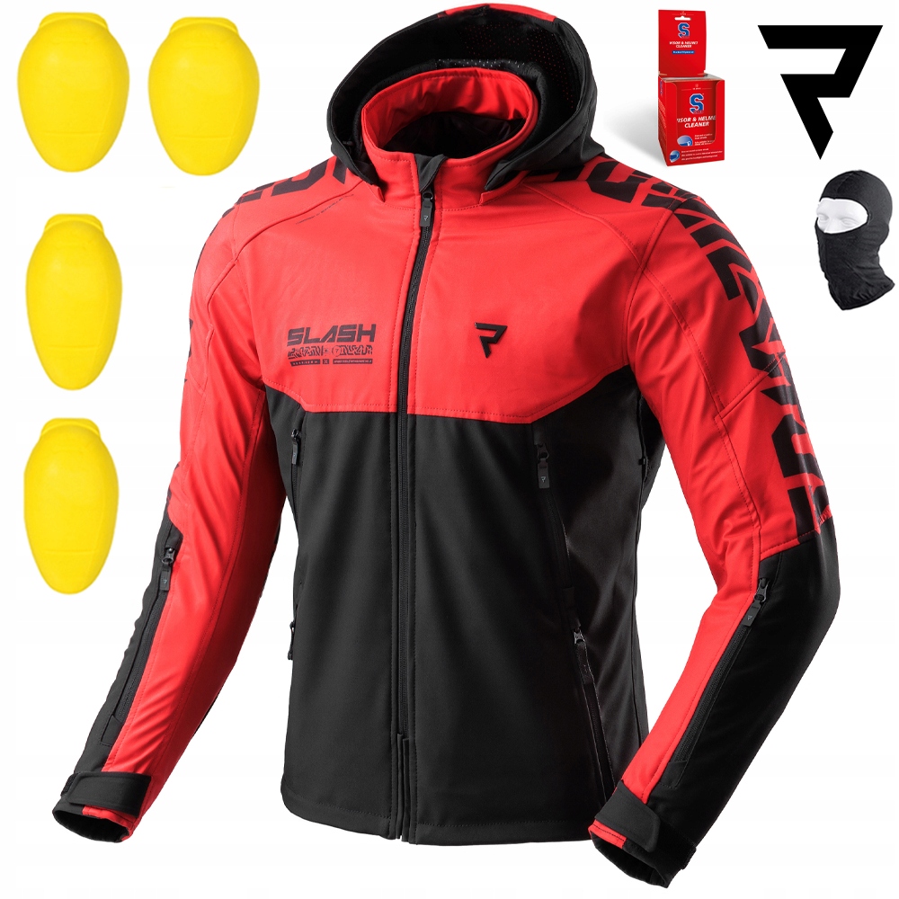 Motocyklová Bunda Rebelhorn Slash Red Textilná Vodeodolná Darčeky