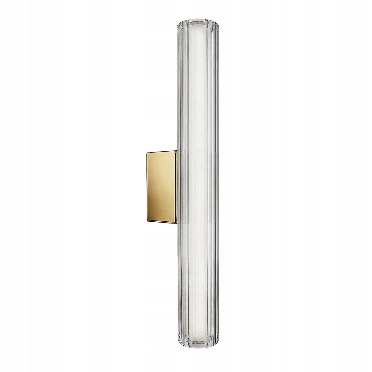 Kinkiet ścienny łazienkowy szklany klosz Linea Led Cct złoty IP44 45cm 8W
