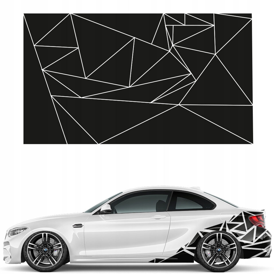 Naklejki na Auto Samochód Trójkąty Trójkąt na rysy 33 szt Winylowe 75x43
