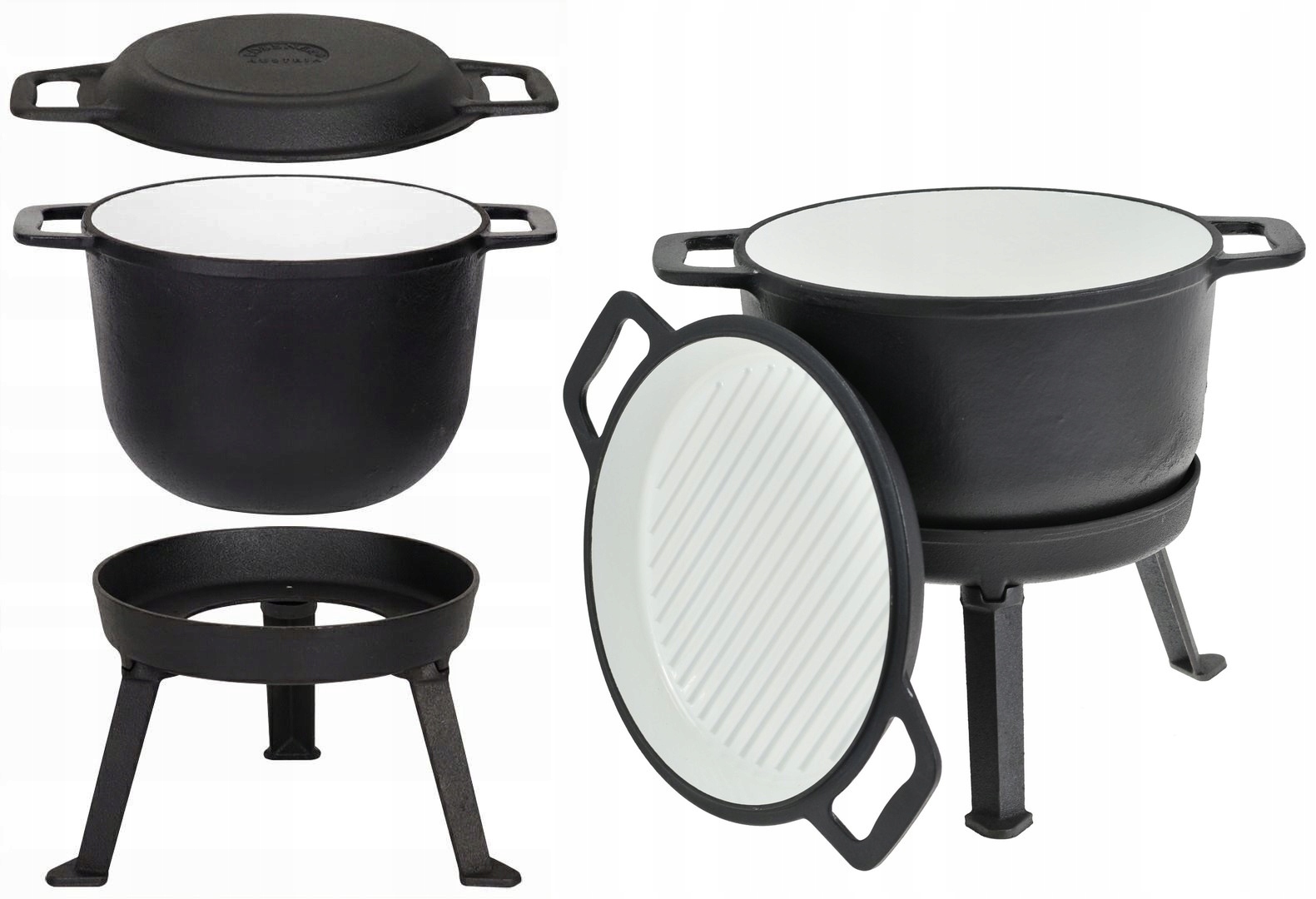 

Kociołek 12 L Myśliwski 3w1 Patelnia Grill Garnek
