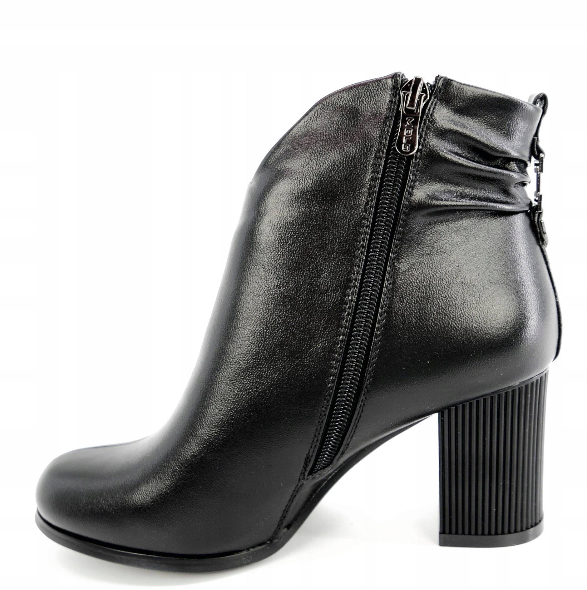 MOLO CZARNE BOTKI DAMSKIE OCIEPLONE EKO SKÓRA R41 Marka inna