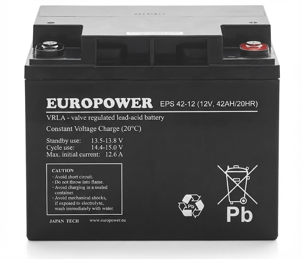Akumulator 12V 42Ah Eps 42-12 Long Life do centrali automatyki przemysłowej