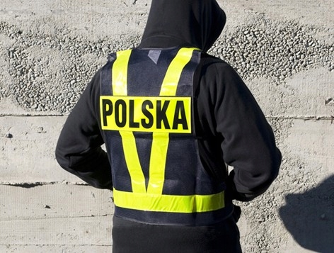 SAFE VEST KAMIZELKA SIATKOWA Z PASAMI ODBLASKOWYMI ZAPINANA NA RZEPY r.M