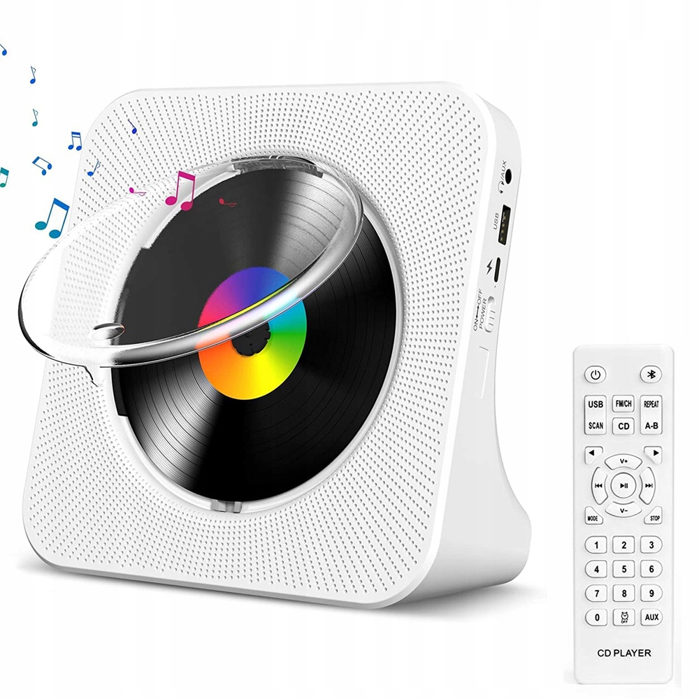 Přenosný Přehrávač CD Reproduktor Bluetooth Rádio Reproduktory Hi-fi Dálkové Ovládání
