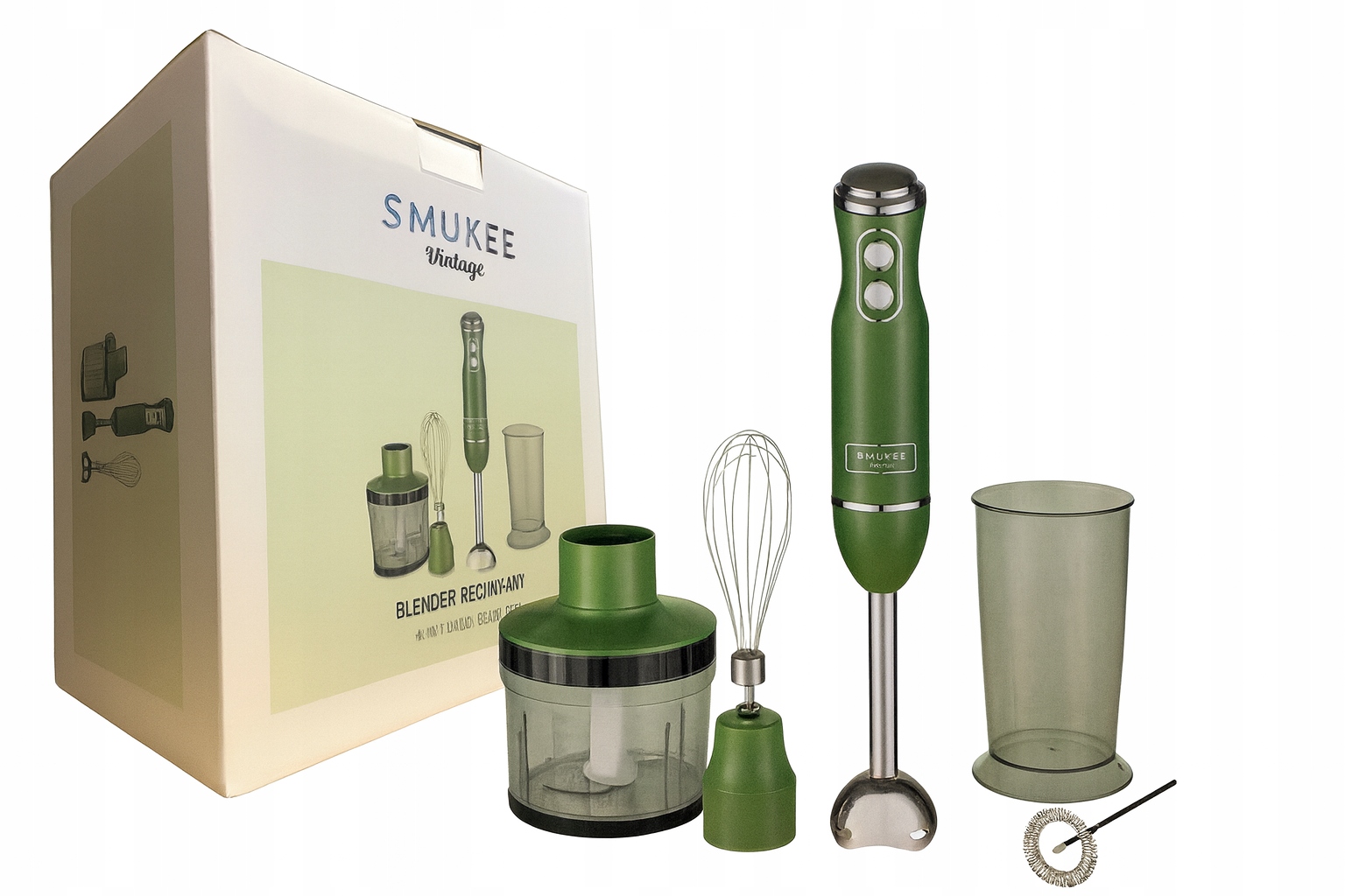 Ruční mixér Smukee Vintage AK-0147 700 W 4v1 zelený