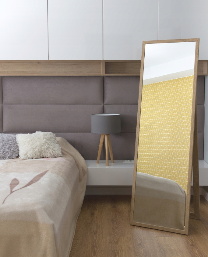 LUSTRO STOJĄCE WĄSKA RAMA 160x50 BIAŁA lub CZARNA Materiał ramy MDF