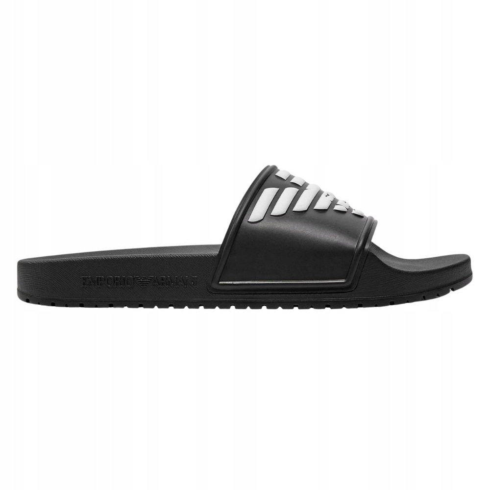 Emporio Armani Černé nazouváky Mules Pvc logo 39