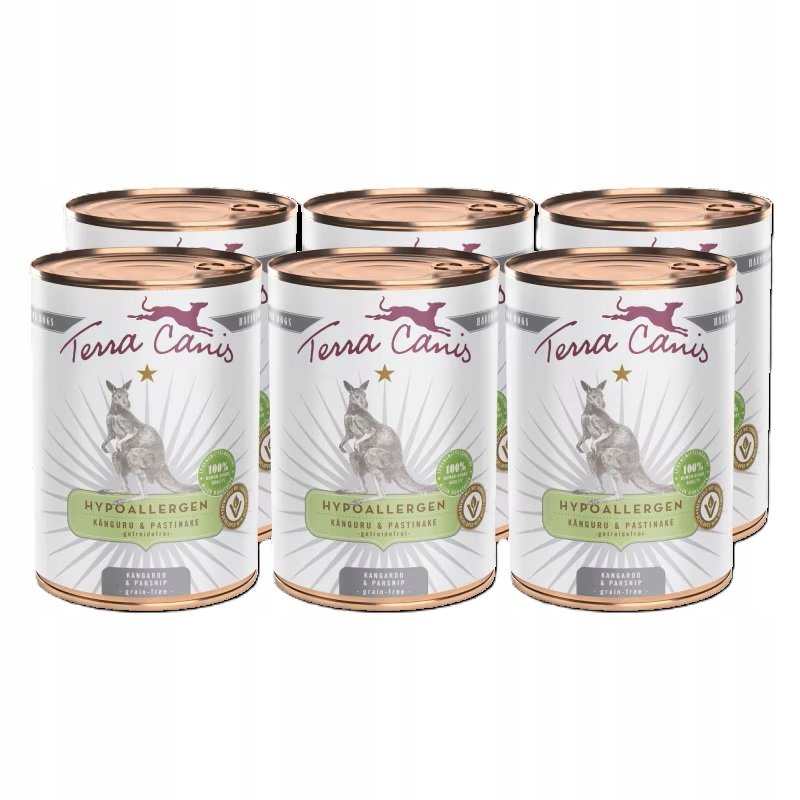 Terra Canis Hypoallergenic Kangur pasternak 6 x 400g