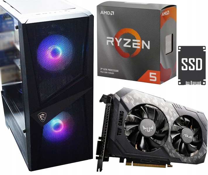 Počítač Hry Ryzen 6x4,2GHz GTX1650 Ssd 1 Tb