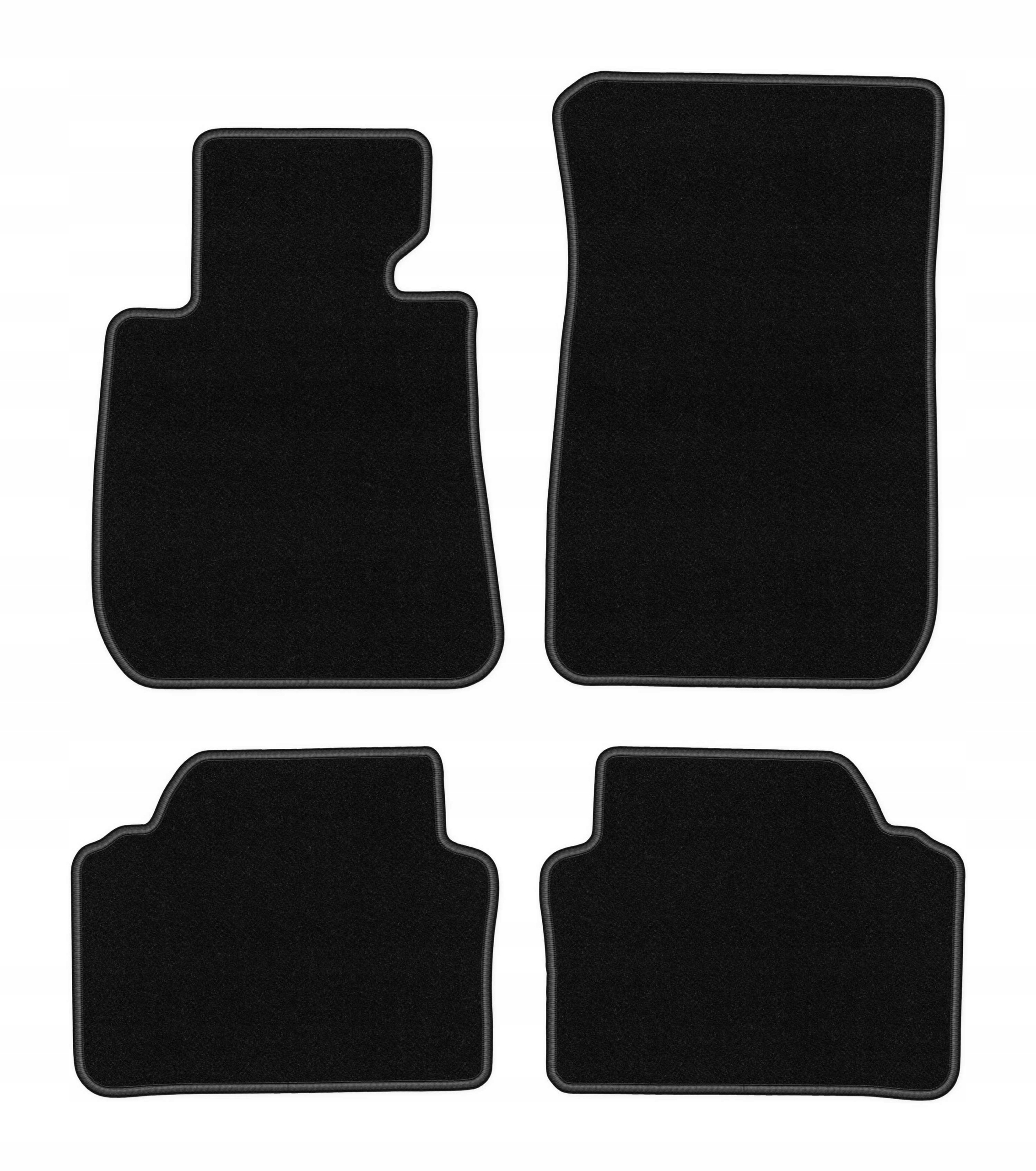 Dywaniki welurowe do Bmw 3 E91 2004-2011 komplet Basic czarne 4 szt.