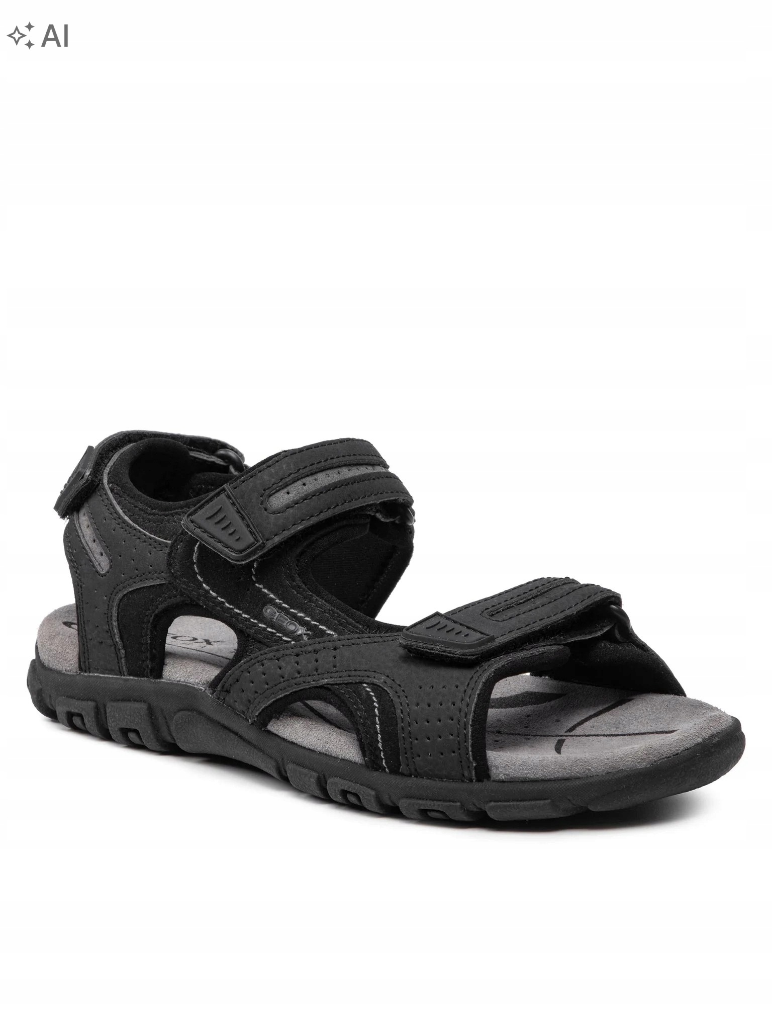 Geox Pánské Černé Sportovní Sandály Na Suchý Zip 39 6RA