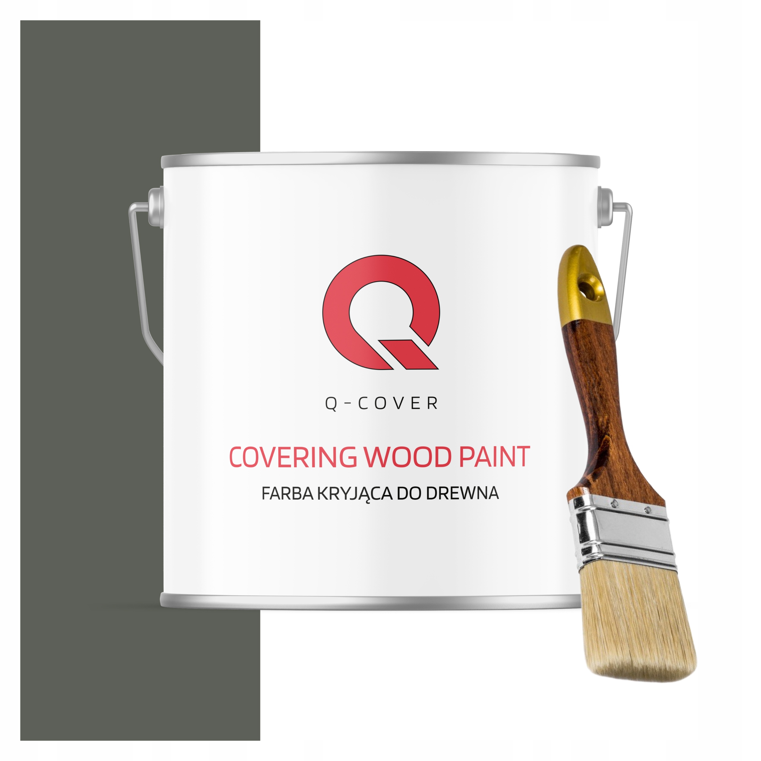 Krycí Barva na dřevo renovovaná 5L polomatná barva šedozelená Uv štětec