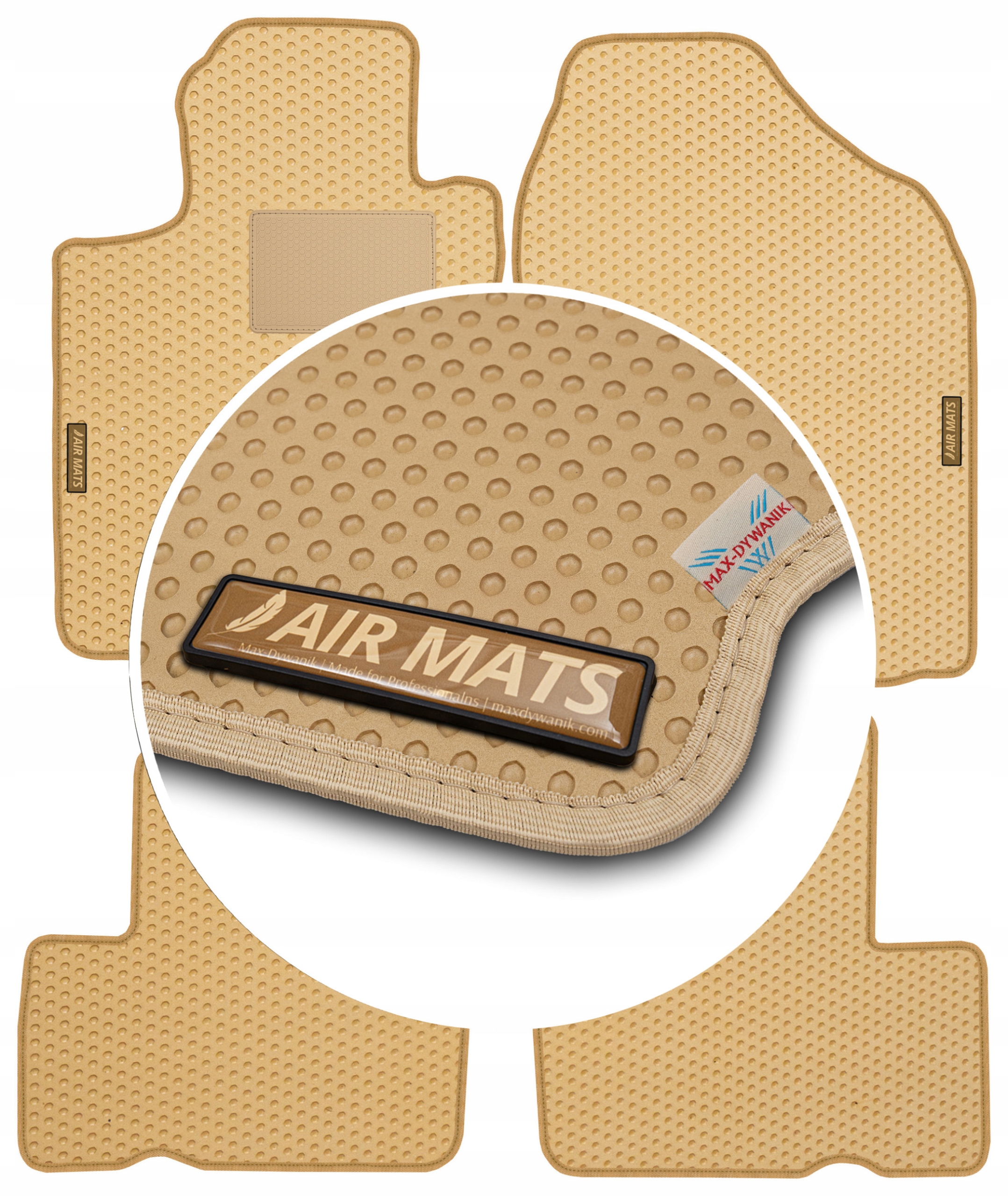 Toyota Rav4 III 5D 2006-2012 Béžové gumové koberce Eva Air Mats