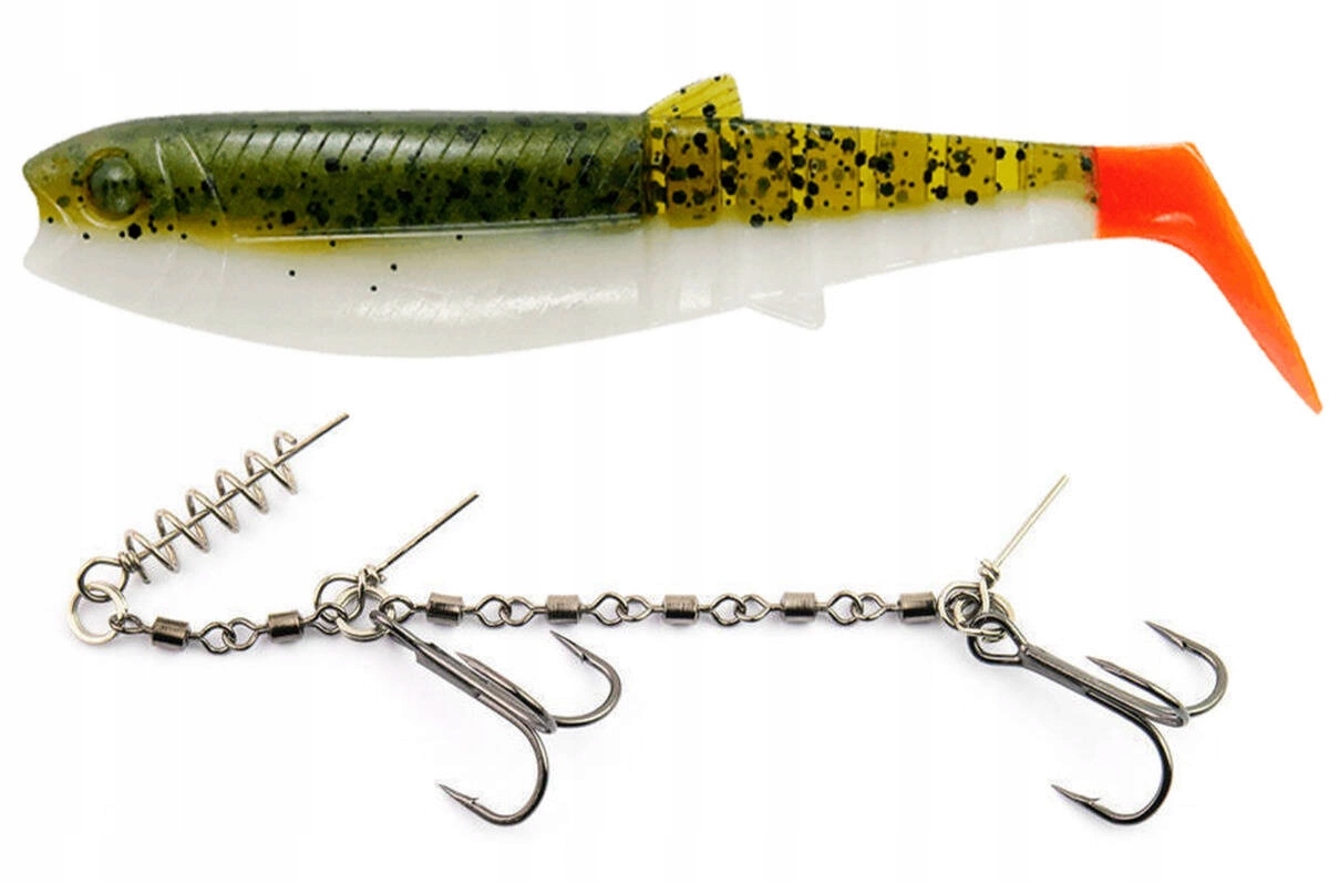 Zestaw Guma Savage Gear Cannibal 20cm 80g Olive Hot Orange Dozbrojka