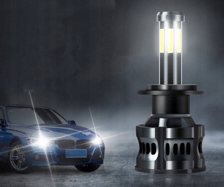 Led Přední Světla 2KS: 8 Cob Čipů, 3D 360°, Dlouhá Životnost, 2 ks