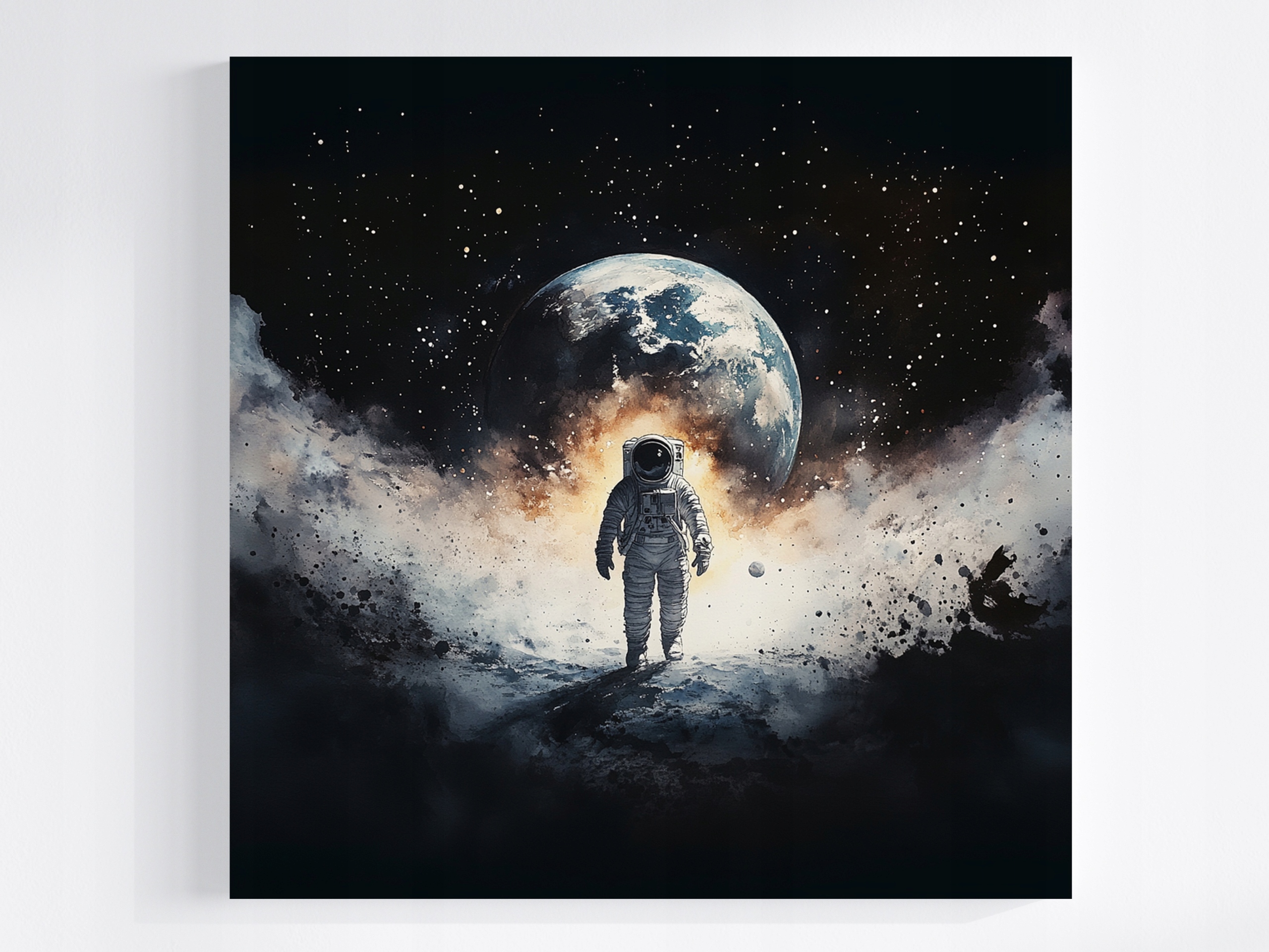 Obraz Na Plátně Canvas Astronauta Vesmír Země Hvězdy Vesmír 60x60