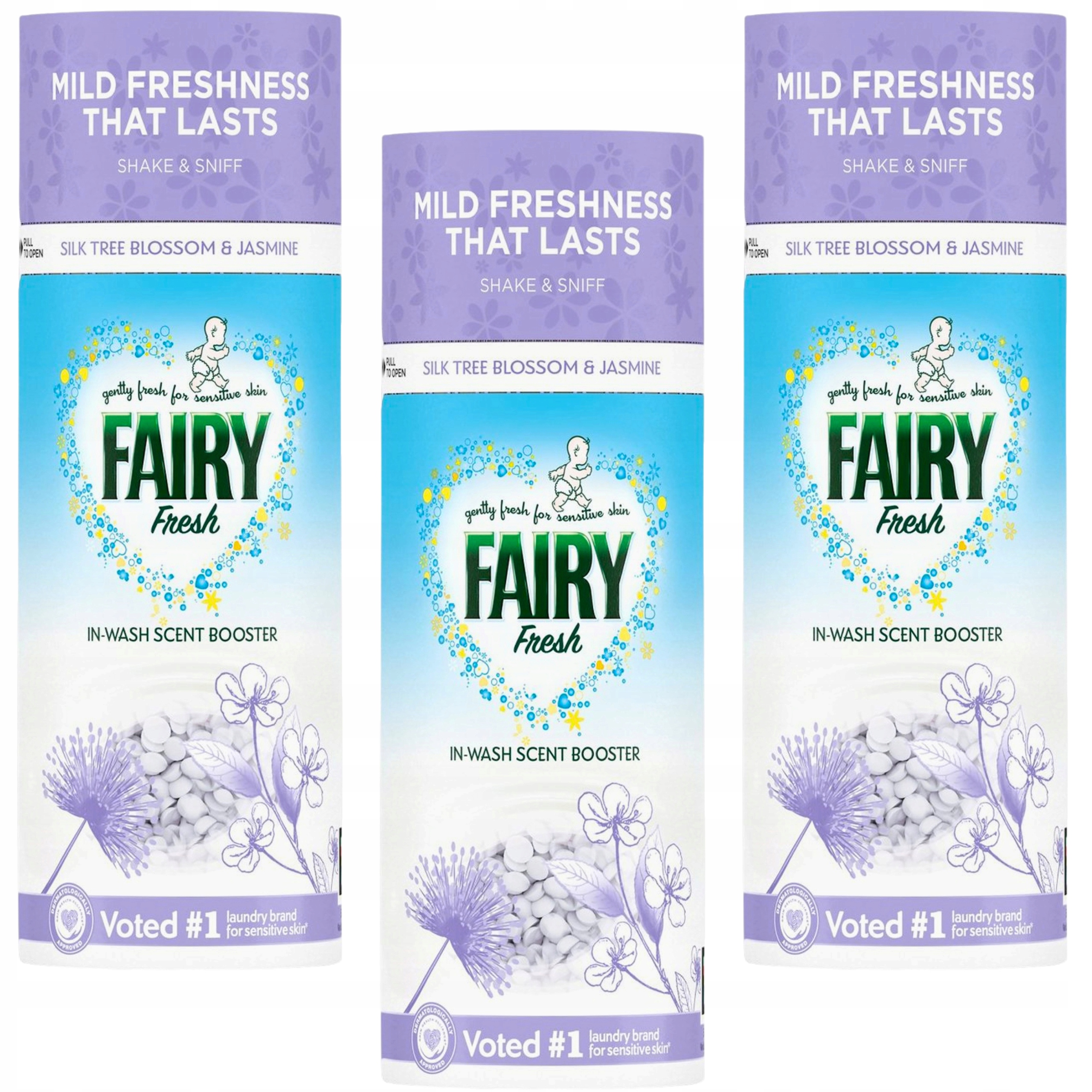 3x Vonné perličky do praní Zesilovač vůně Fairy Hedvábí Jasmín 176 g
