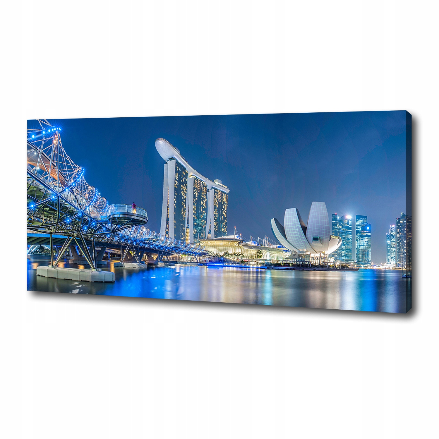 

Foto obraz na płótnie Singapur nocą 125x50 cm