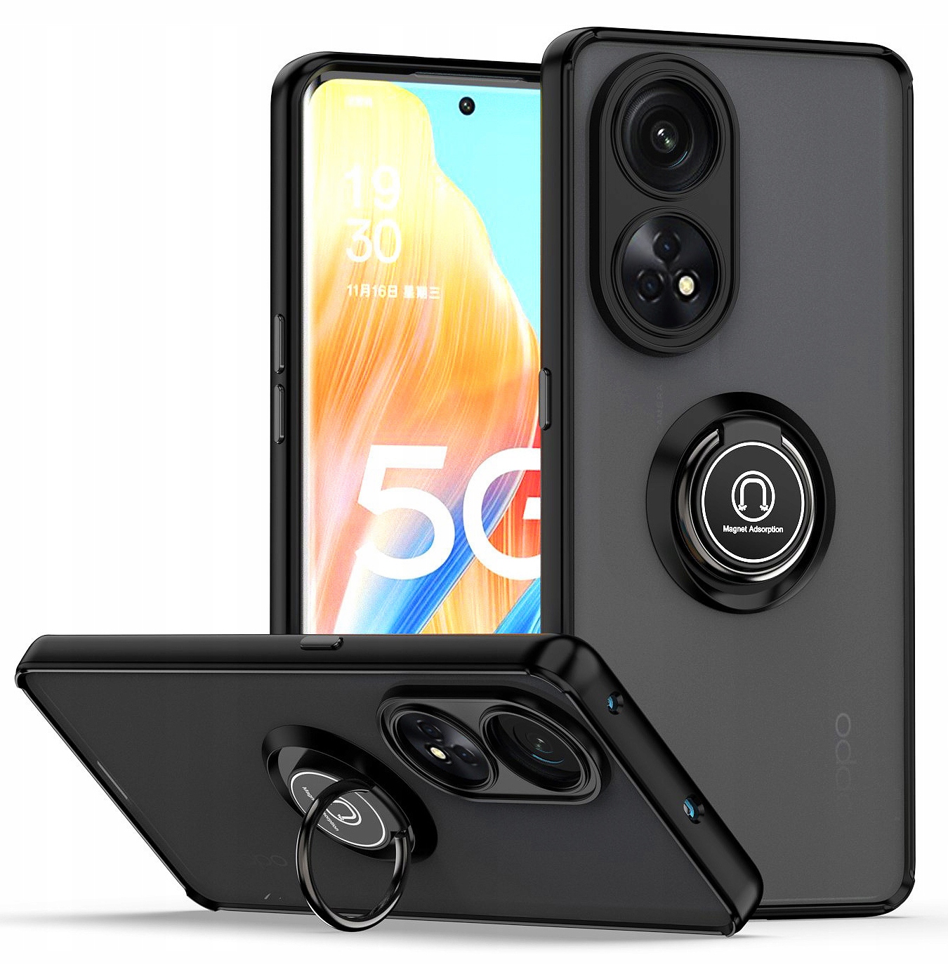 

Etui Pancerne Matte Ring do Oppo Reno 8T 4G +szkło