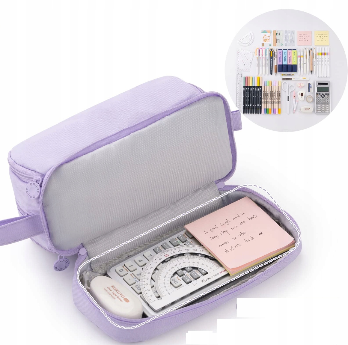 DUŻY PIÓRNIK SZKOŁA CZTEROKOMOROWY WIELOFUNKCYJNY Kolor Odcienie fioletu